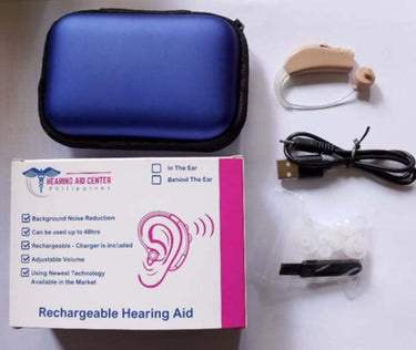 BTE Rechargeable Hearing Aid (USB Charger - Skin Tone)